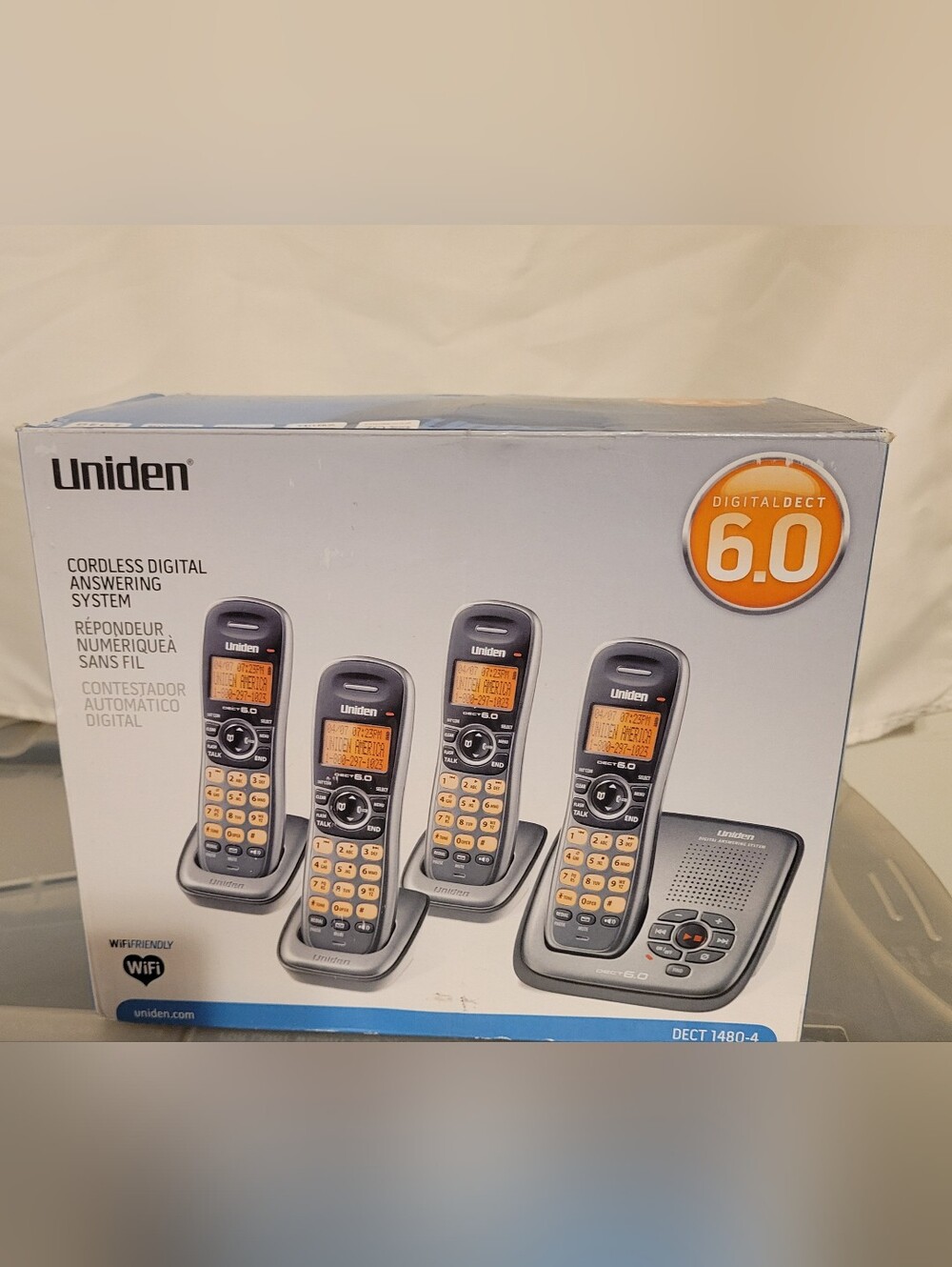 Uniden Cordless Digital Answering System - Gray (4 Handsets)